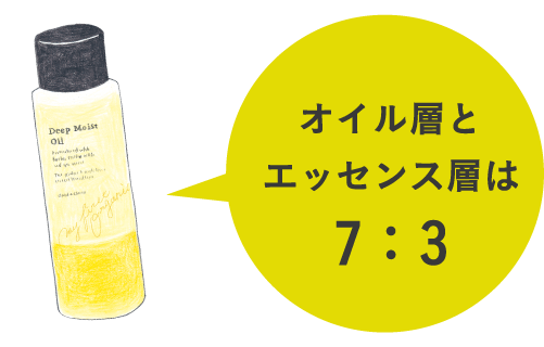 オイル層とエッセンス層は7対3